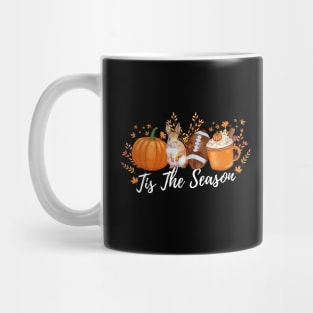 Tis The Season Fall Pumpkin Cute Football Mom Mug